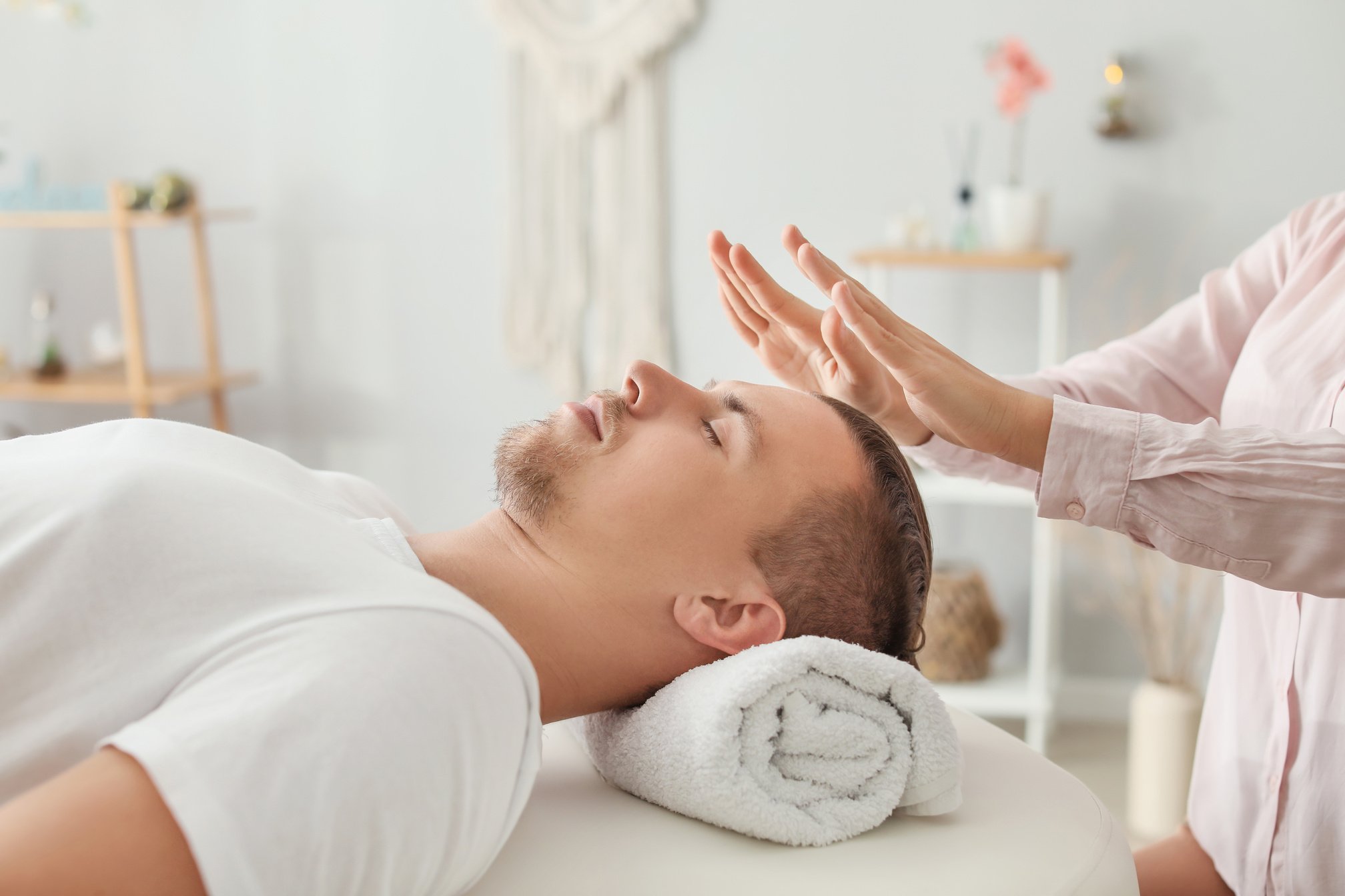 Reiki Master Working with Patient